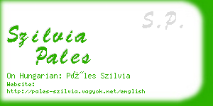 szilvia pales business card